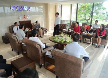 (February 1st, 2018) Provincial leaders made Tet wishes to Aquaone Hau Giang