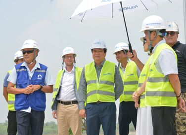 (August 10, 2019) Duong River Water Treatment Plant welcomes the Party Secretary and Deputy Mayor of Long An province