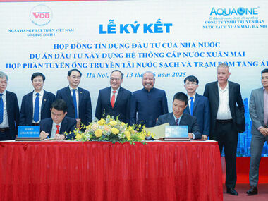 KÝ KẾT HỢP ĐỒNG TÍN DỤNG ĐẦU TƯ CHO DỰ ÁN CẤP NƯỚC XUÂN MAI