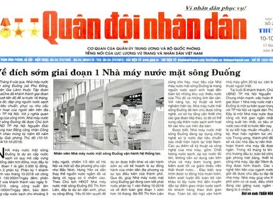 (Theo Quân đội nhân dân) Về đích sớm giai đoạn 1 Nhà máy Nước mặt Sông Đuống