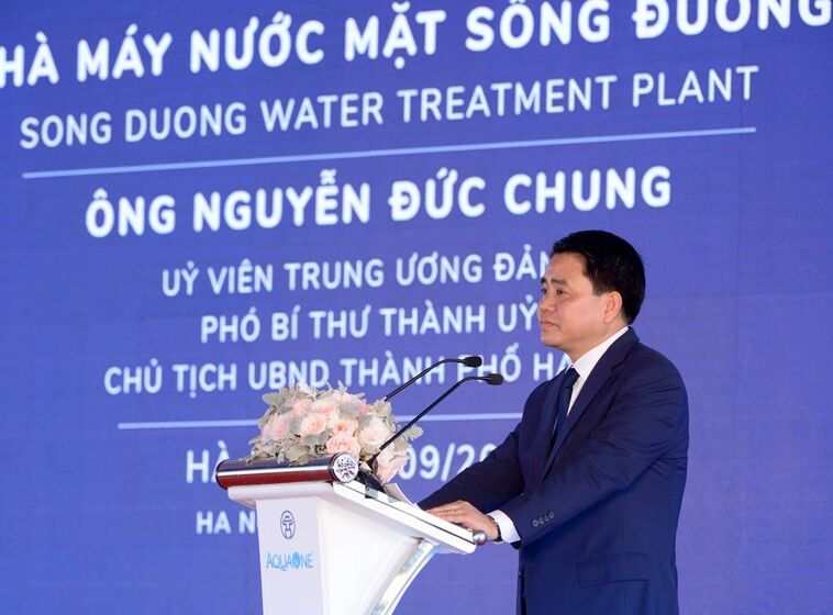 Stage 1 Inauguaration of Song Duong Water Treatment Plant (300,000m3/day/night